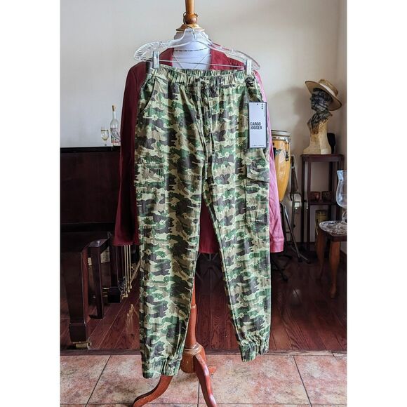 NWT   Almost Famous camo cargo jogger pants   SZ L - Picture 5 of 12